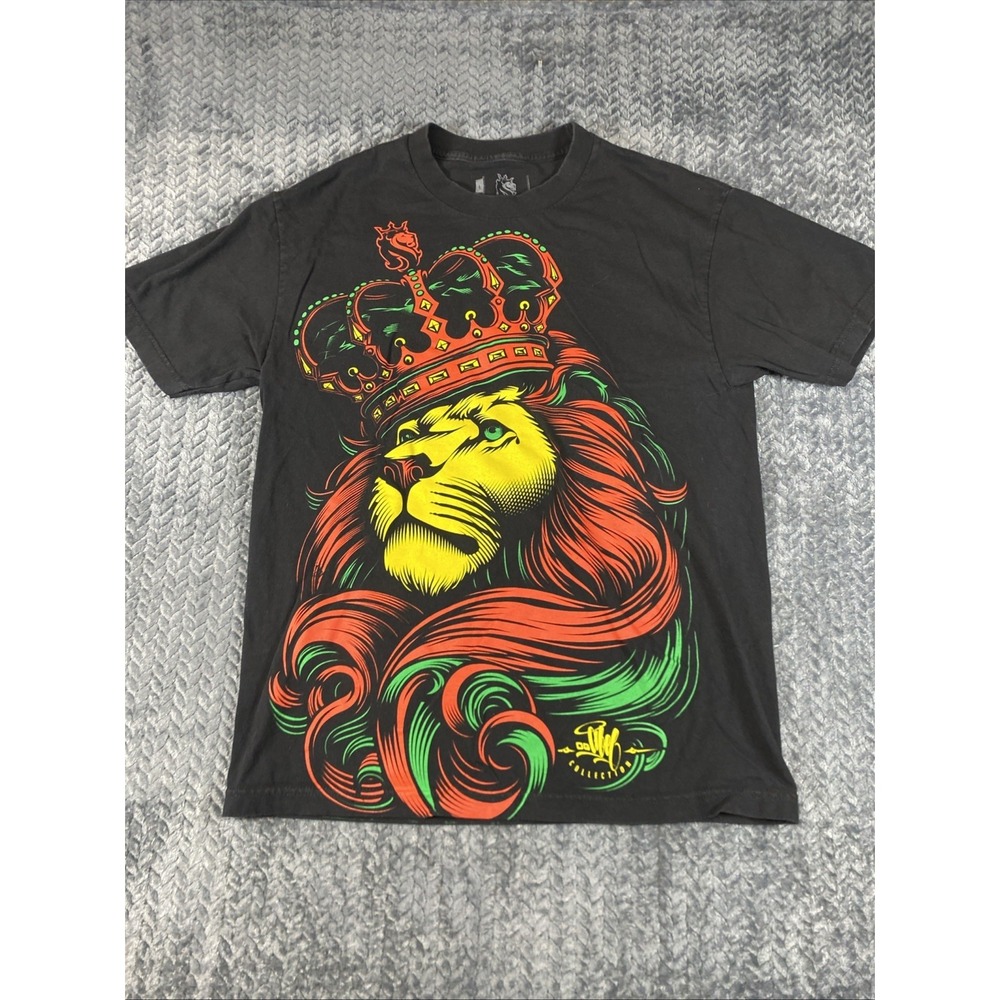 OG Abel Ogabel Crown Rasta Lion Cotton T-Shirt Black Men's Size‎ XL
